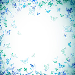 Fototapeta na wymiar Vector Illustration of an Abstract Background with Butterflies