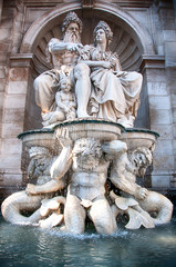 Obraz premium Vienna (Austria) | Danubius Fountain at Albertina