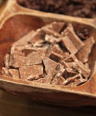 Chocolat au lait en morceaux