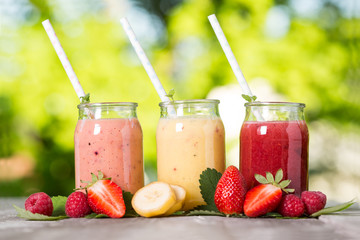 3 verschiede Smoothies