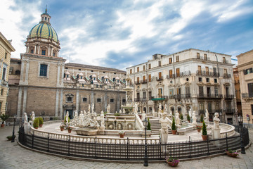 Fontein Sicilië Palermo - Fontana Pretoria