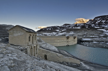Old dam of the Mont Cenis