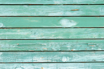 Green wood plank wall texture background