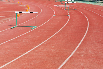 straight lanes of running track