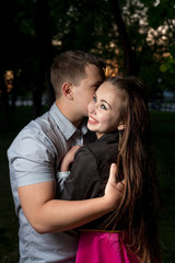Naklejka premium Young couple in love