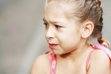 Close-up portrait of sad girl