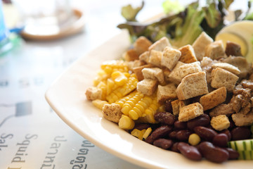 ceacar salad in close up