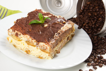 coffee cake on white