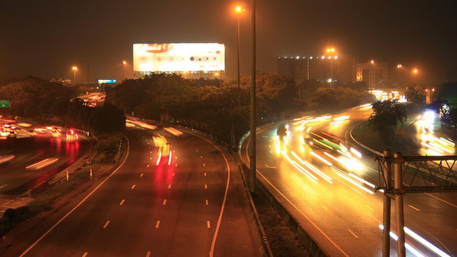 motorway driving at night