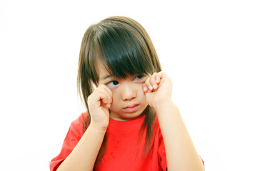 泣いている女の子