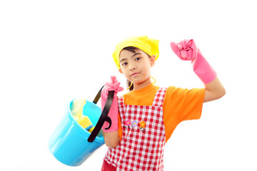 家事を手伝う女の子