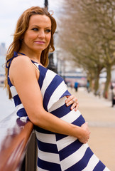 young pregnant woman in london.
