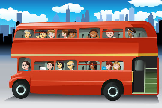 People in a bus