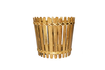 Bamboo basket isolated