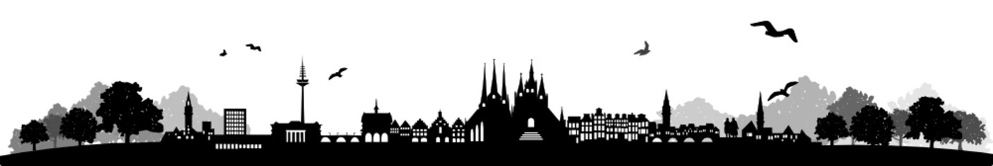 Fototapeta premium Skyline Erfurt