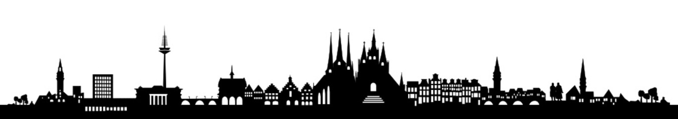 Skyline Erfurt - obrazy, fototapety, plakaty