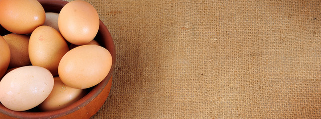 background with a bowl of eggs