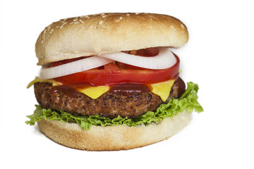 Isolated burger