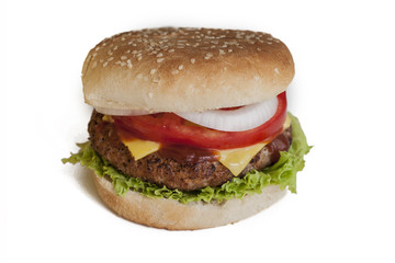 Isolated burger