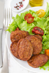 meatballs with fresh salad