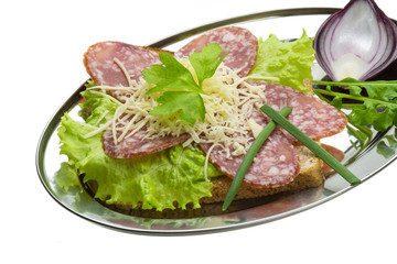 Sandwich with salami