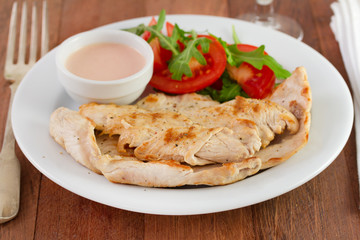 fried turkey with sauce