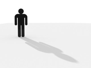 One man with shadows