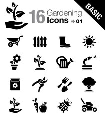 Basic - Gardening icons - obrazy, fototapety, plakaty