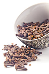 cloves  in a small ceramic cup