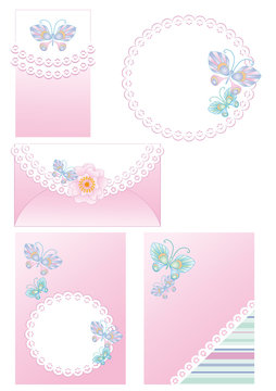 backgrounds and frames for congratulation with a newborn girl
