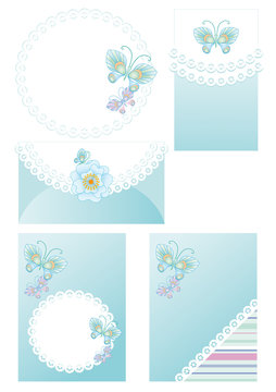 backgrounds and frames for greetings with a newborn boy © Miny