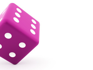 One pink dice