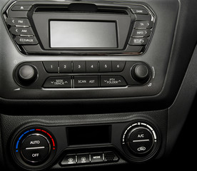 Control panel in a modern car
