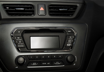 Control panel in a modern car