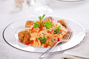 Italian Pasta With Meatballs