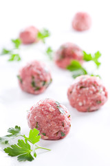 Raw Meatballs With Parsley