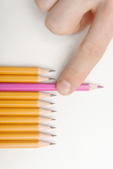 Obraz premium Take the pink pencil