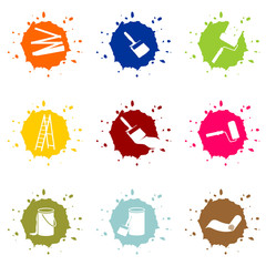 Buttons für Maler, Anstreicher