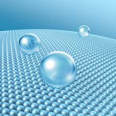 Nano-Beschichtung - Nano-Struktur: 3D Illustration