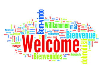 Welcome (several languages; english tag cloud)