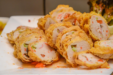Chicken ham rolls