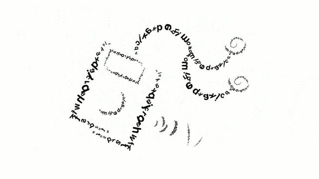 Abstract typography animation and concept