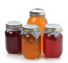 Fototapeta na wymiar Homemade Marmalade,Jam And Honey