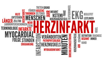 Herzinfarkt (Tagcloud: Herz, Infarkt, Myokardinfarkt)