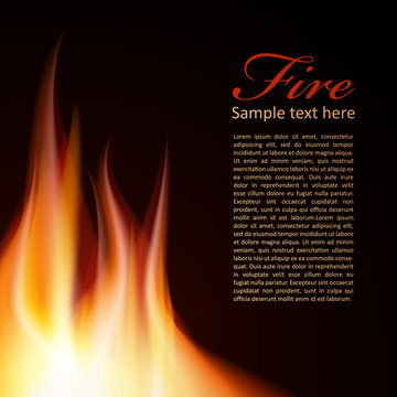 Fire background Text Design