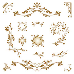 Set of ornamental design elements
