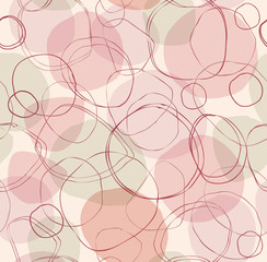 Abstract grunge seamless pattern with circles