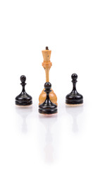 wooden chess pieces