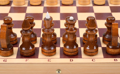 chess pieces and chessboard