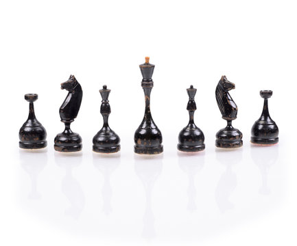 wooden chess pieces